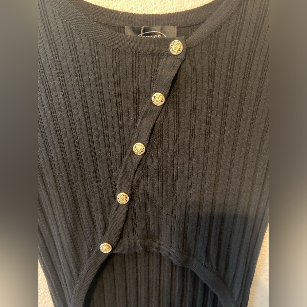 Cider Black Cutout Dress Small NWT - Picture 8 of 13